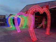 LED爱心灯光隧道拱门